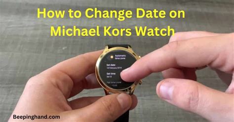 change date on watch michael kors|Michael Kors Watch set time.